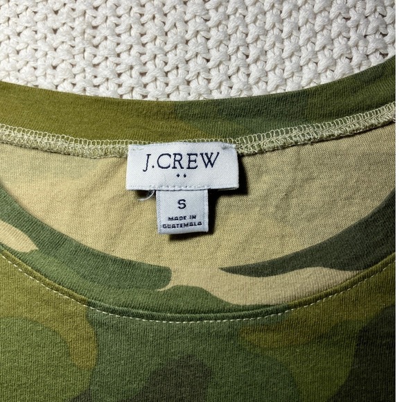 J. Crew Camo T Shirt Dress Midi Casual Everyday Size Small Streetwear Normcore - Picture 3 of 10